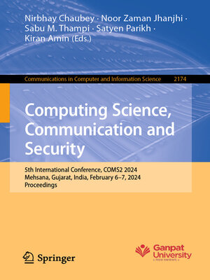 cover image of Computing Science, Communication and Security